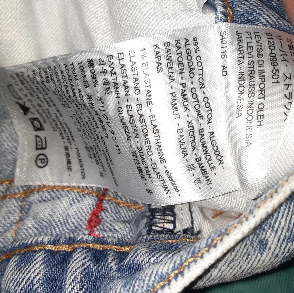 LEVI'S 512 JEANS WITH REFLECTIVE STRIPES, SIZE 40